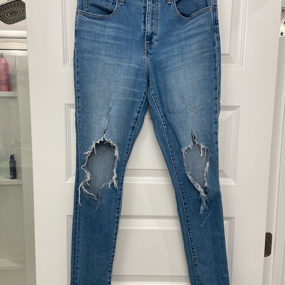 Levi's Light Blue Ripped Skinny Jeans